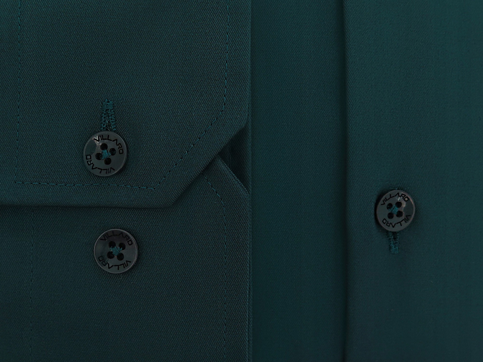 ZIELONA GŁADKA KOSZULA Z DŁUGIM RĘKAWEM VILLARO F016V 176-182 / 42-Slim Rozmiar 176-182/42