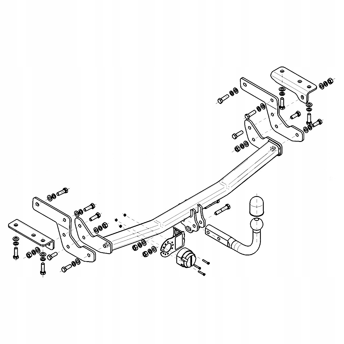 Hak holowniczy SsangYong Tivoli Crossover 15-19 MODUŁ WIĄZKA 13 PIN GRATIS Producent Steinhof