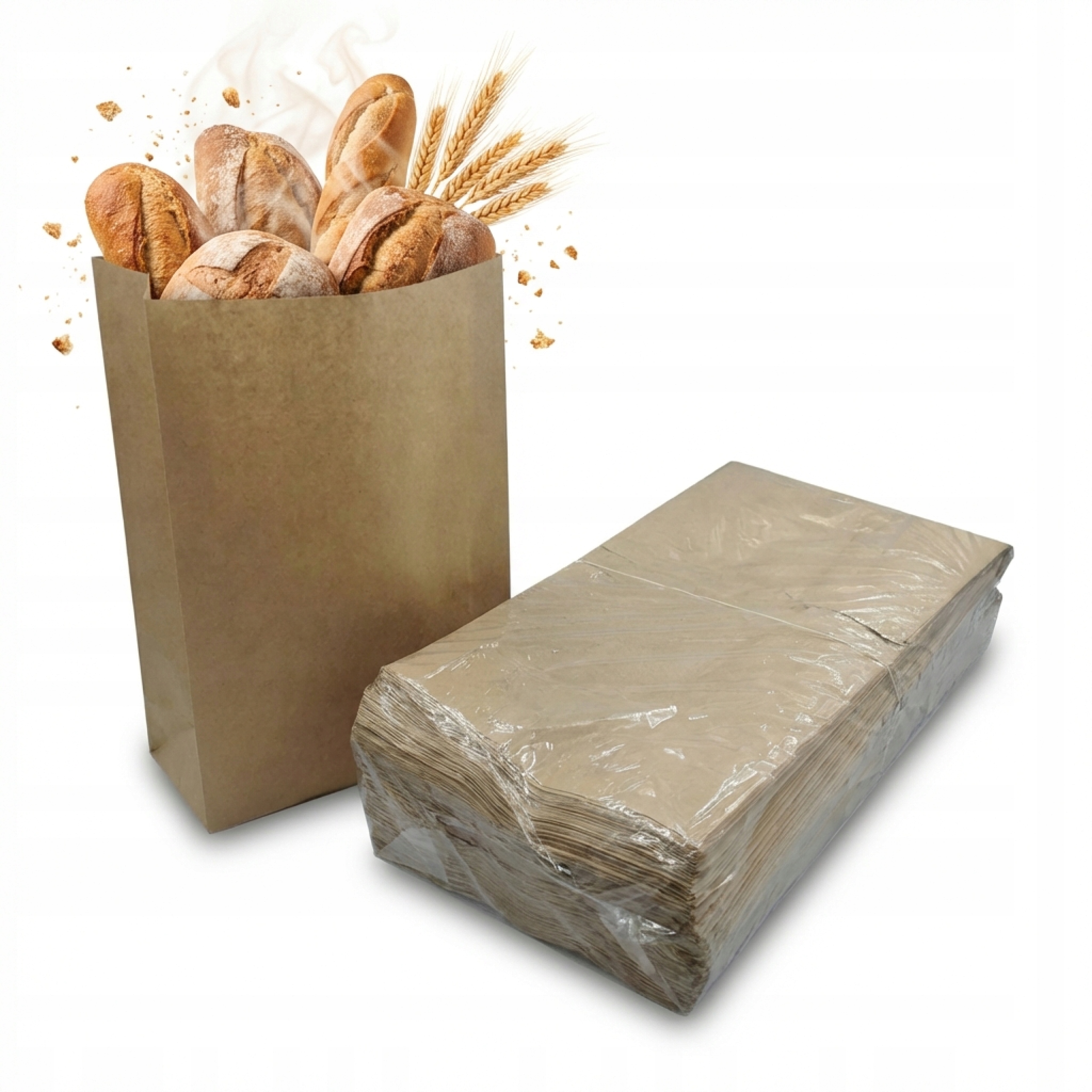 TORBA TOREBKA PAPIEROWA TORBY PAPIEROWE BRĄZOWE EKO DUŻE 22x41cm 500 SZT