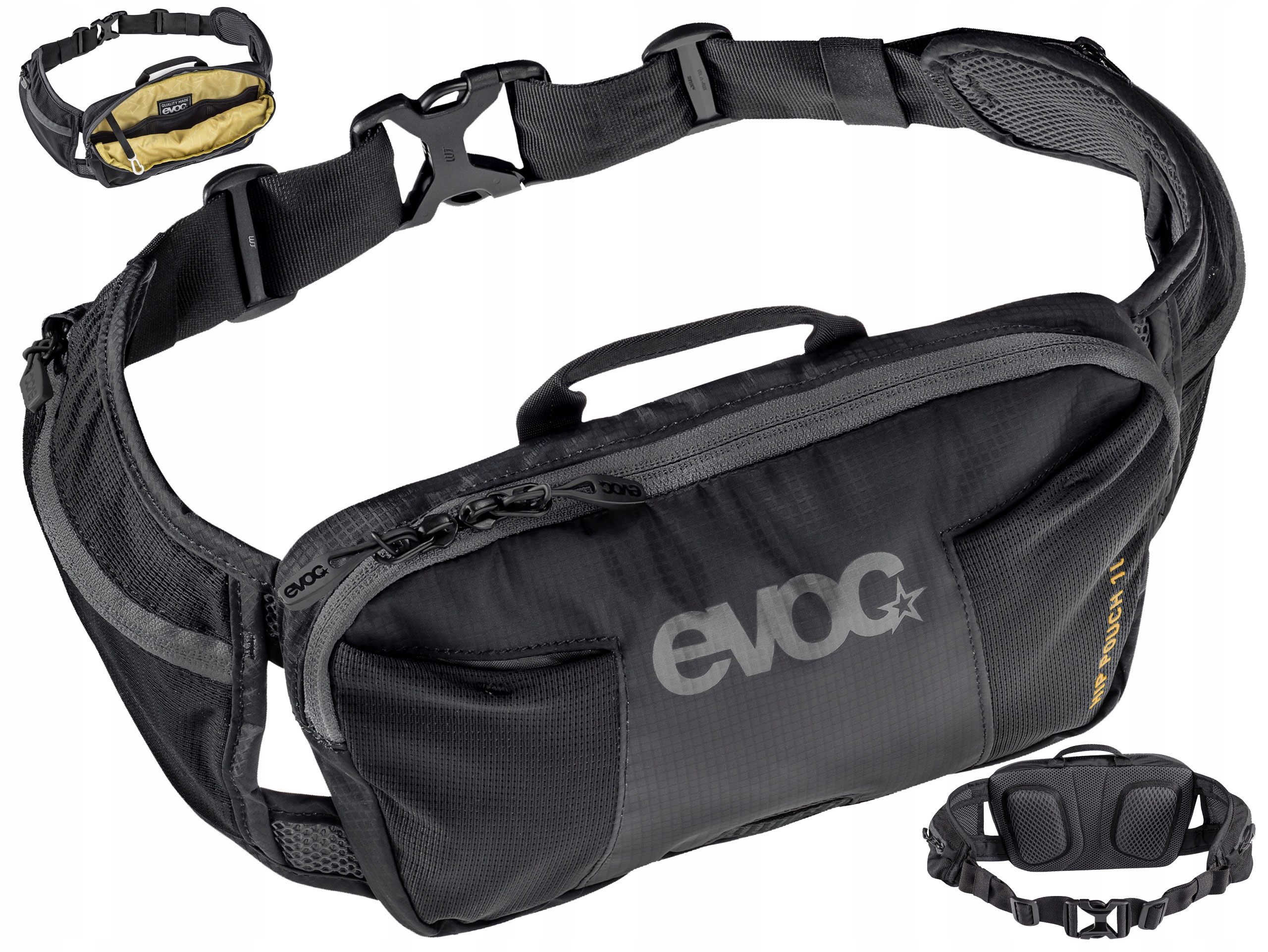 Nerka Torba Biodrowa Rowerowa Evoc Hip Pouch Black Czarna 1 l