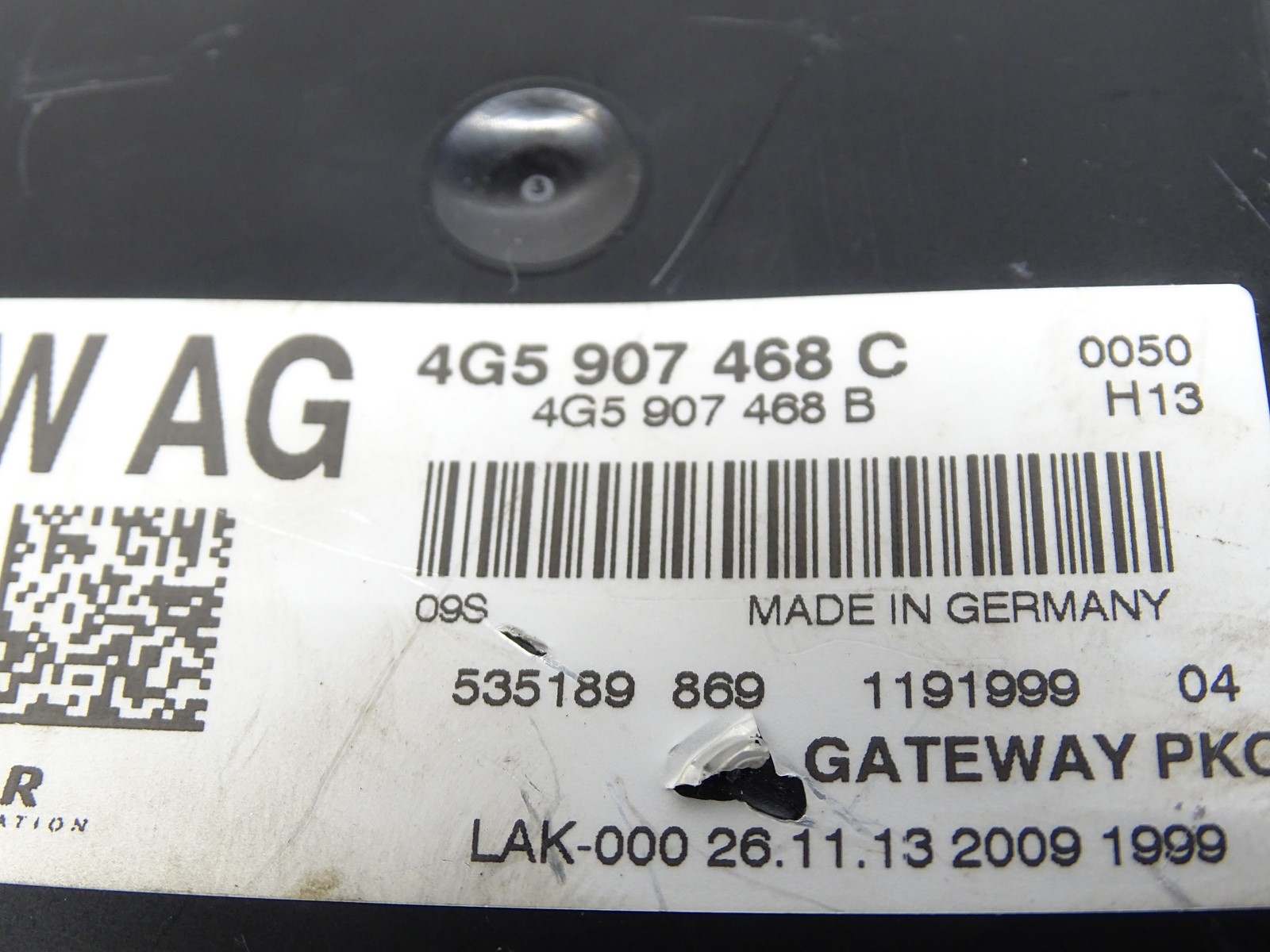 module control unit GATEWAY AUDI A6 C7 A7 4G5907468C