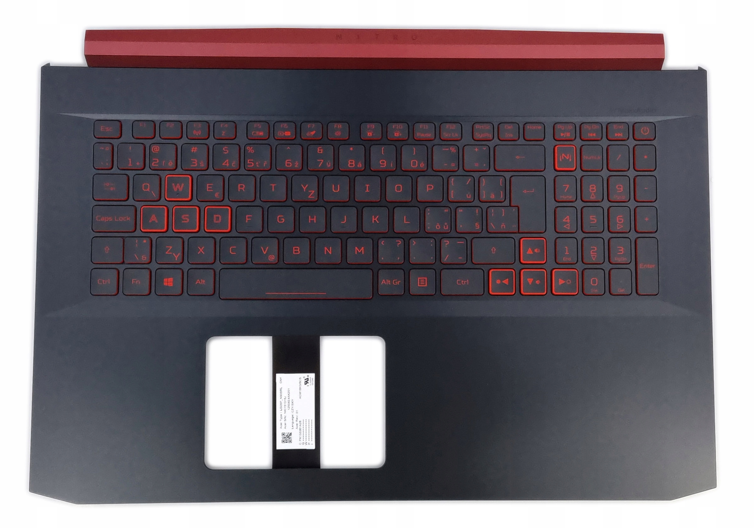 Nové Pouzdro Klávesnice Acer Nitro AN715-51 GTX1050 GTX1650 Česká