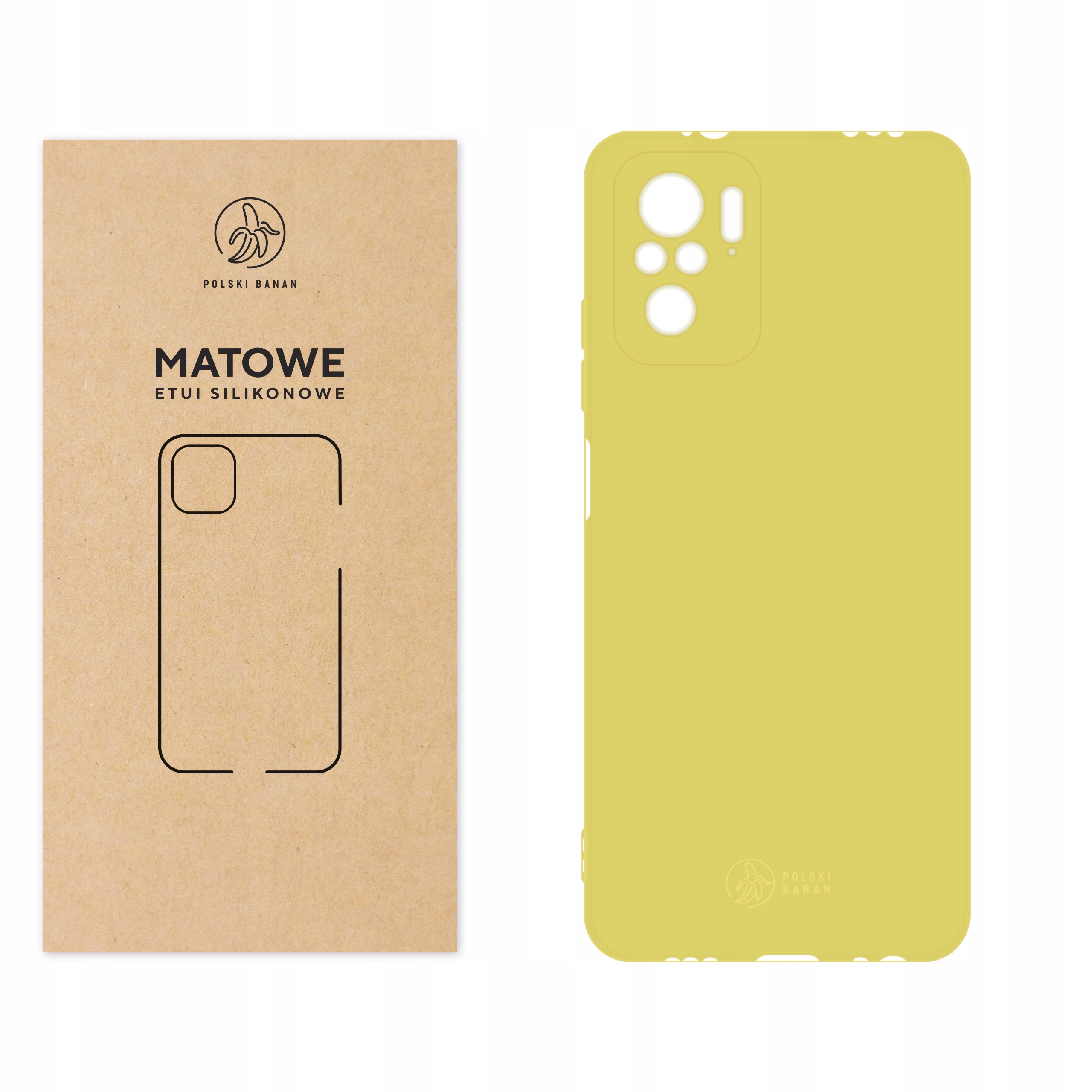 

Etui Matowe do Xiaomi Redmi Note 10 10s żółte