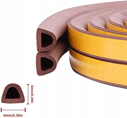 USZCZELKA DO OKNA DRZWI TYP D 6x9mm 10metrów