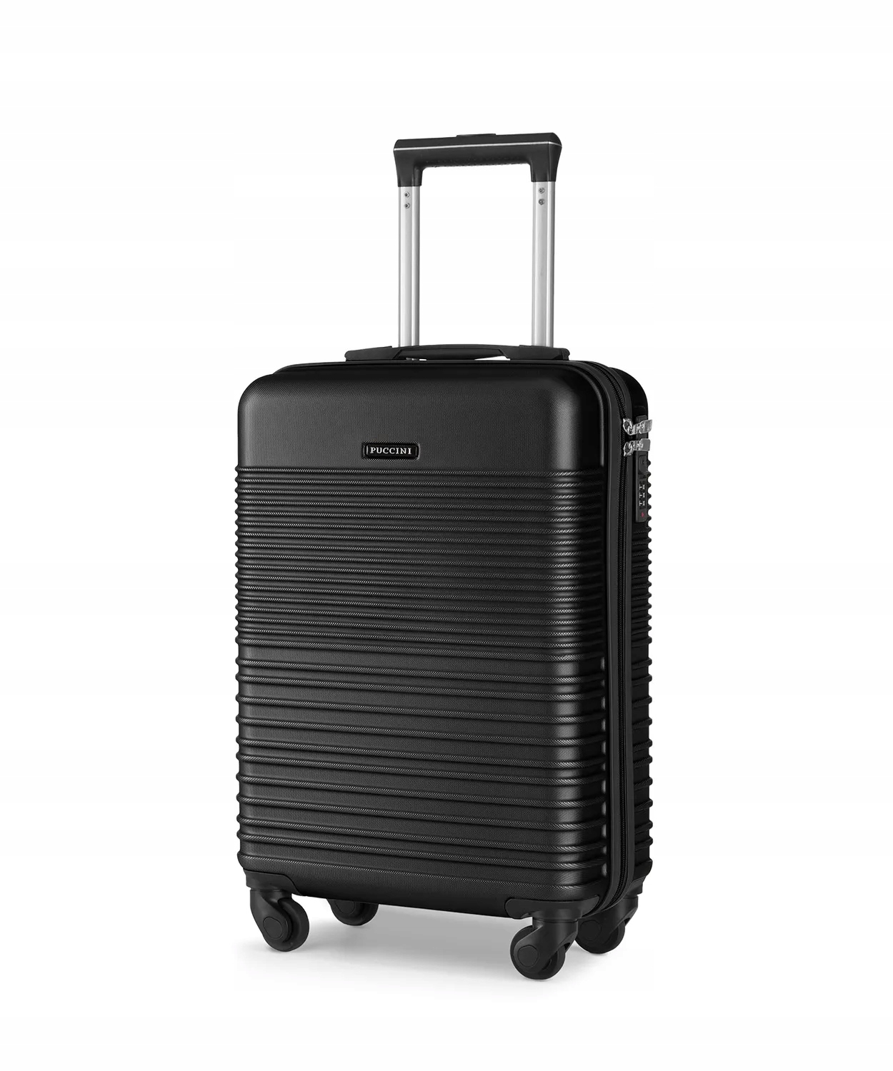 Walizka Kabinowa Podróżna Na Kółkach Twarda Puccini Czarna ABS028C-1