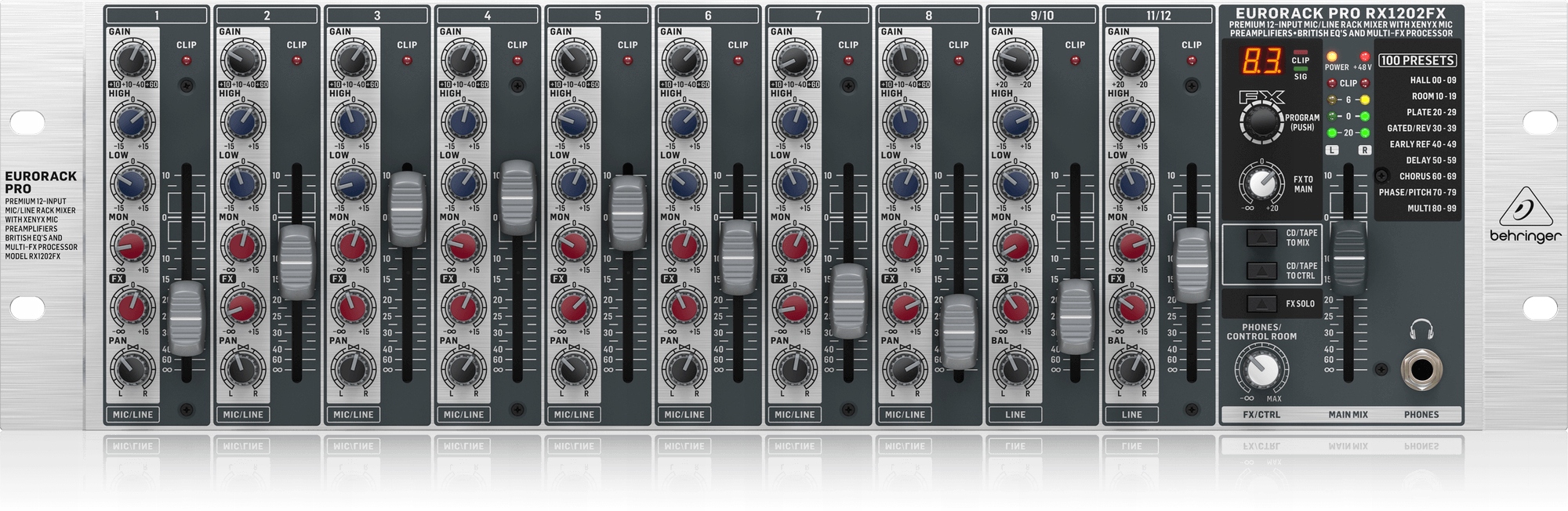 Behringer RX1202FX V2 Rackový mixér