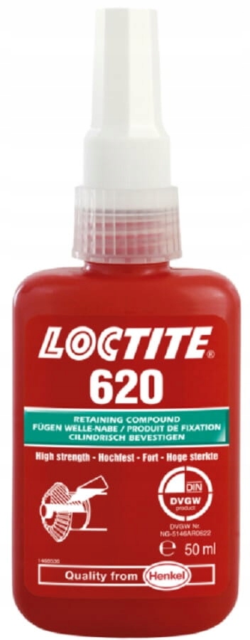 Loctite 620 50 ml anaeróbne lepidlo na upevnenie koaxiálnych spojov, zelené