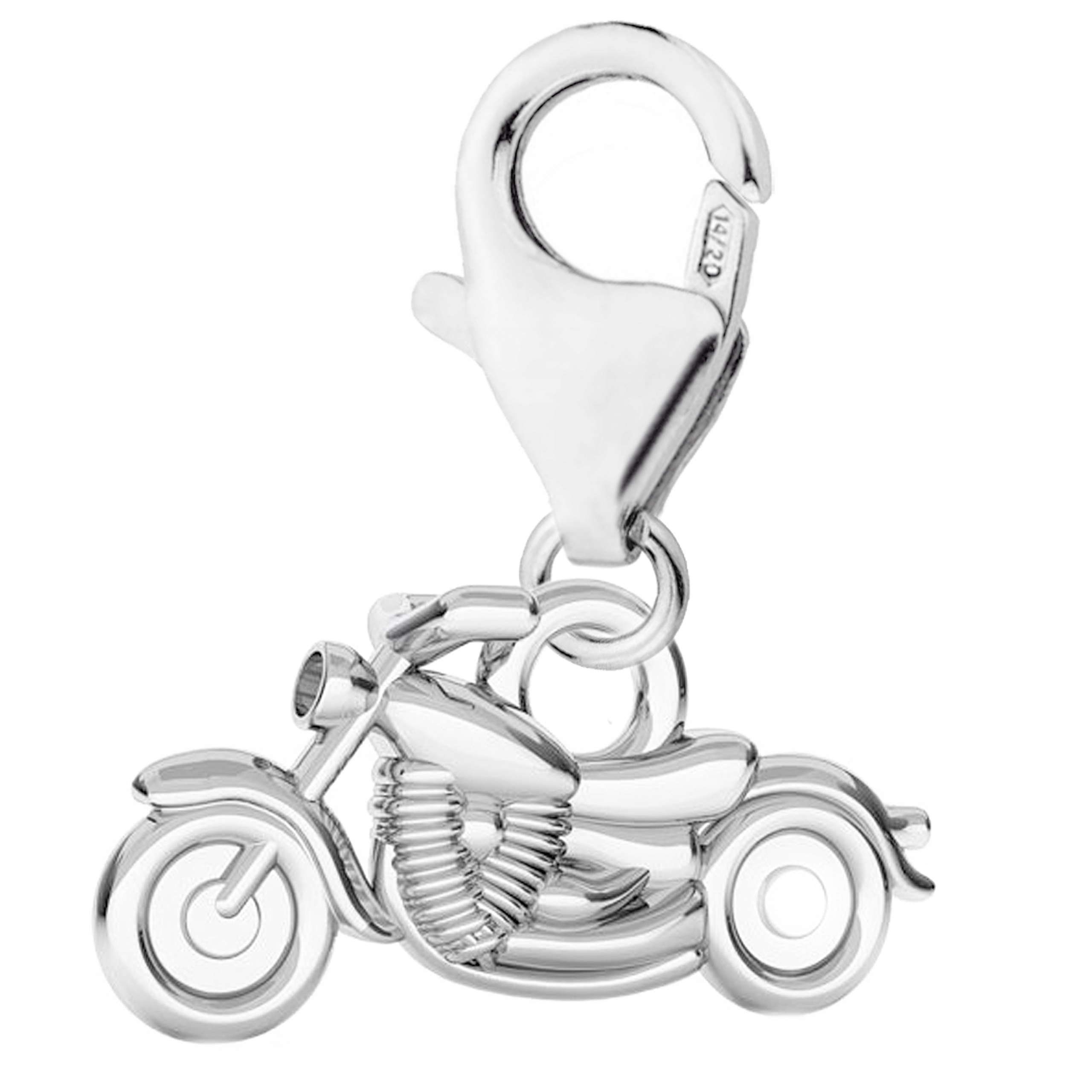 Stříbrný přívěsek s motocyklem Motor Bike Motocykl Harley Stříbro 925