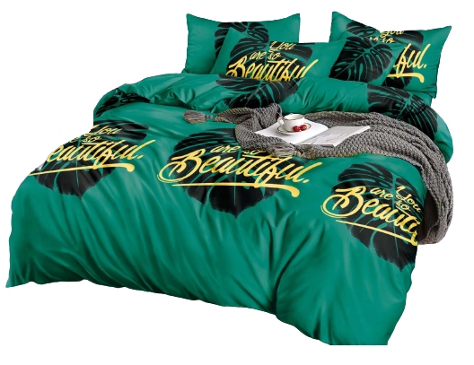 

Pościel 160x200 +2xPOSZEWKA Liście Monstera