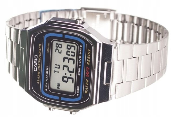 Retro Hodinky Casio A164WA-1VES Digitální Kultovní Vintage Hodinky S Podsvícením