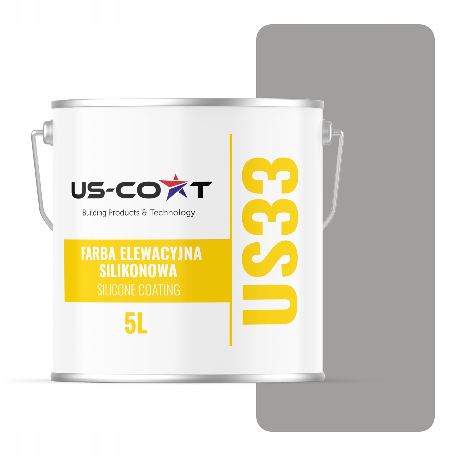 Fasádna Silikónová Farba Šedá Platinová F264 Uv 5L Výrobca