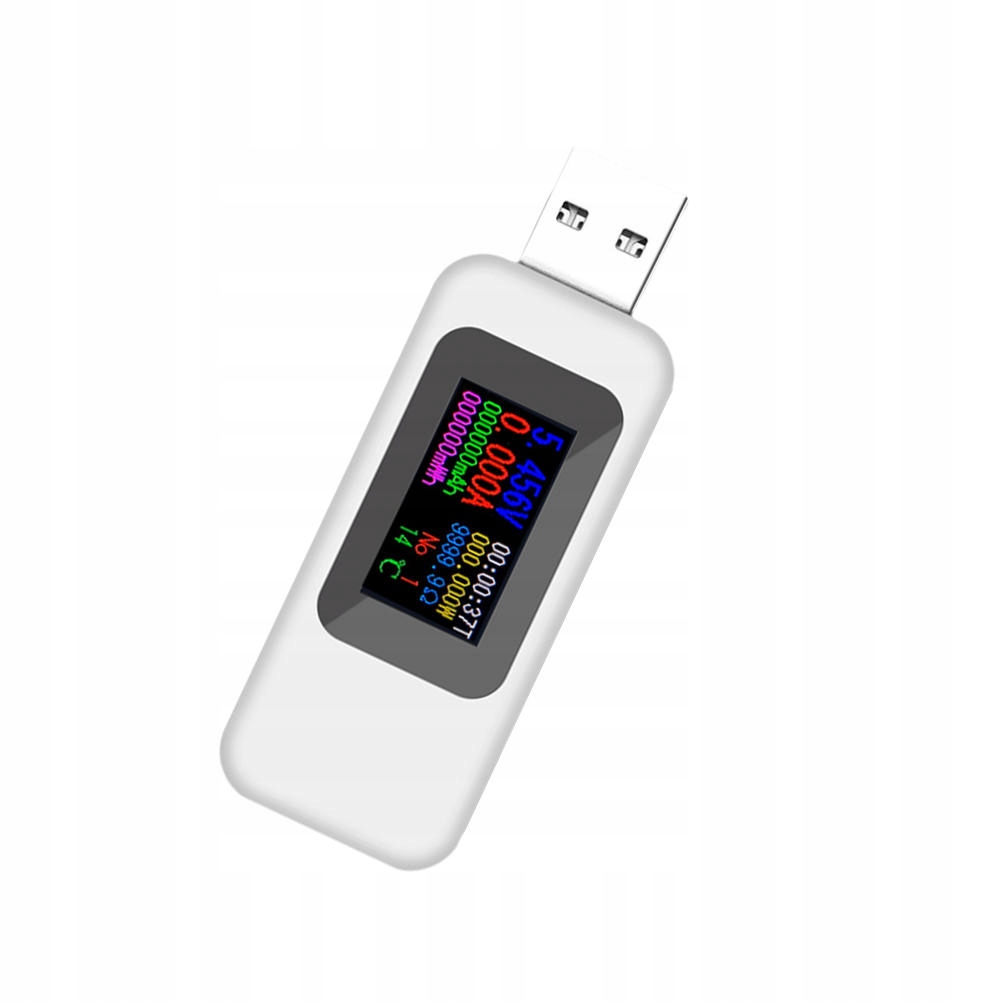 ŁADOWARKI AKUMULATORÓW DETEKTOR NAPIĘCIA USB BIAŁY 5,66X2,47X1,12CM