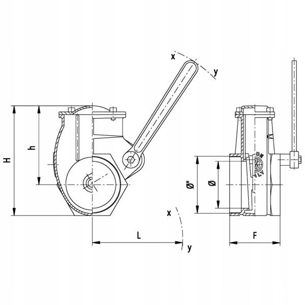 K40000701 - Задвижка 4 дюйма 2 x ручная резьба
