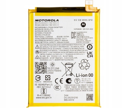 Oryginalna Bateria QF50 Do Motorola G04 G24 G34 5000mAh