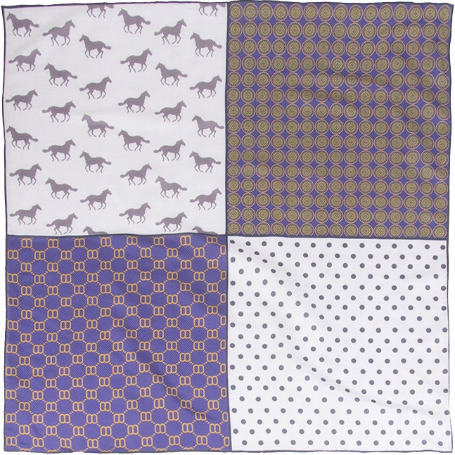 Dámská hedvábná šatka na krk, 100% morušové hedvábí, 65x65 cm