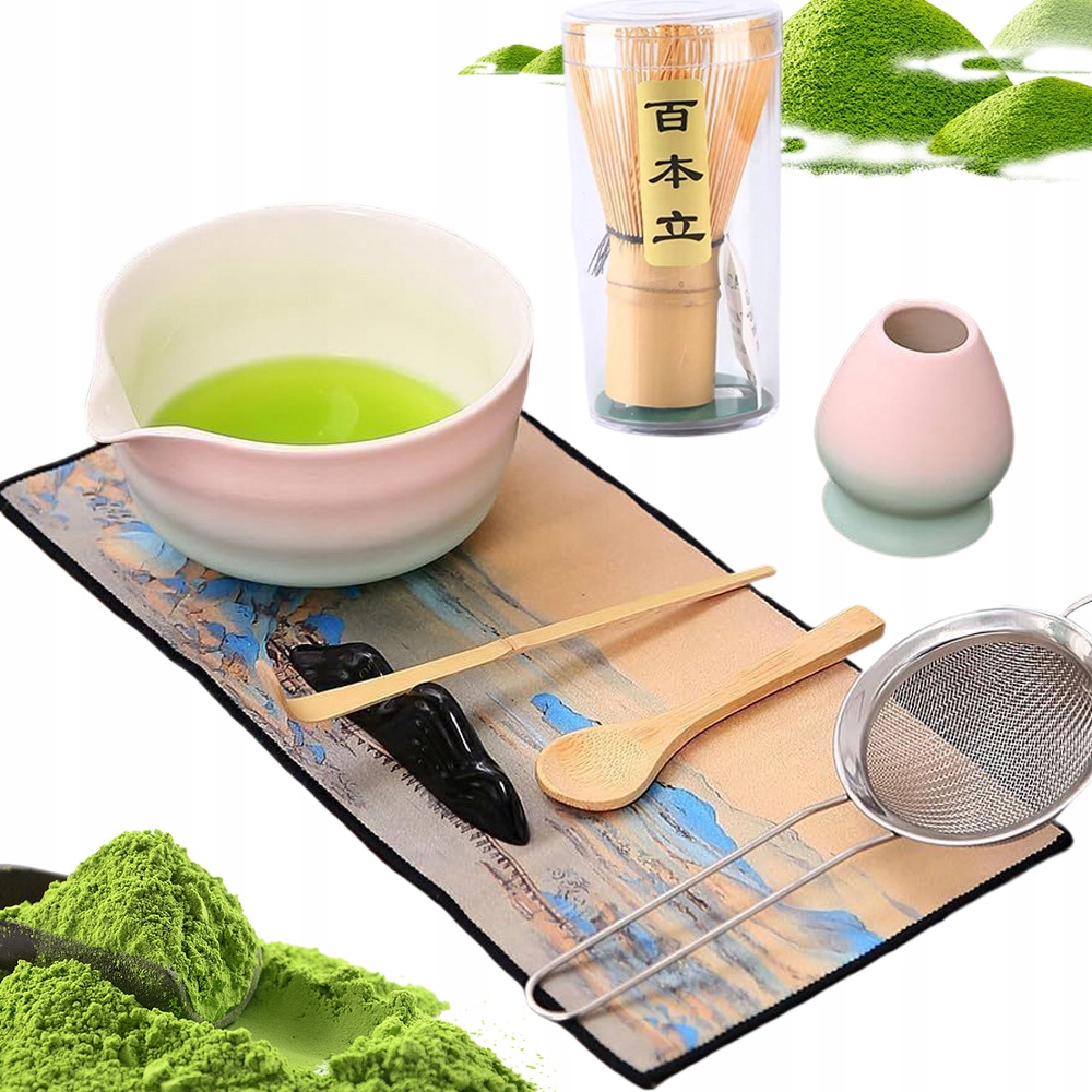Levně Matcha 8v1Box 8-dílná sada na matchu Metla Lžička Podstavec