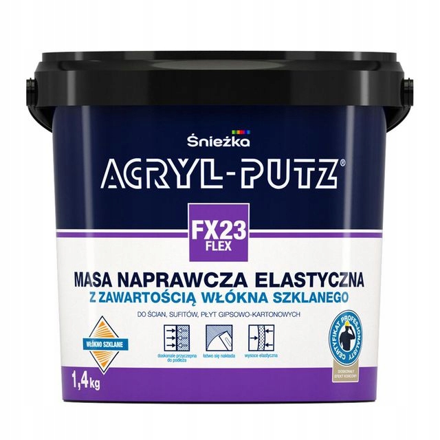 

Acryl Putz Flex FX23 Śnieżka 1,4KG Włókno Szklane