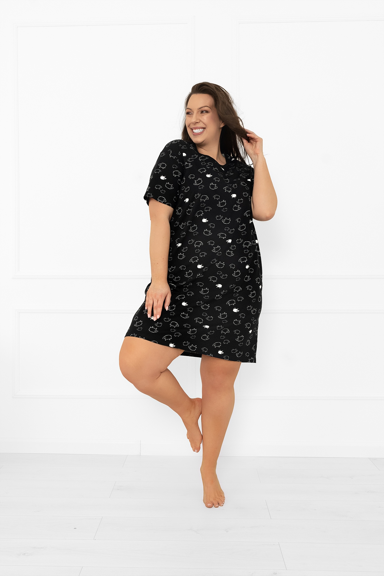 Dámská Košile noční krátkým rukávem Bonnie XL