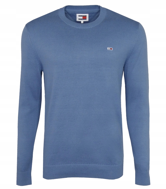 Tommy Jeans pánský bavlněný svetr, modrý, velikost S