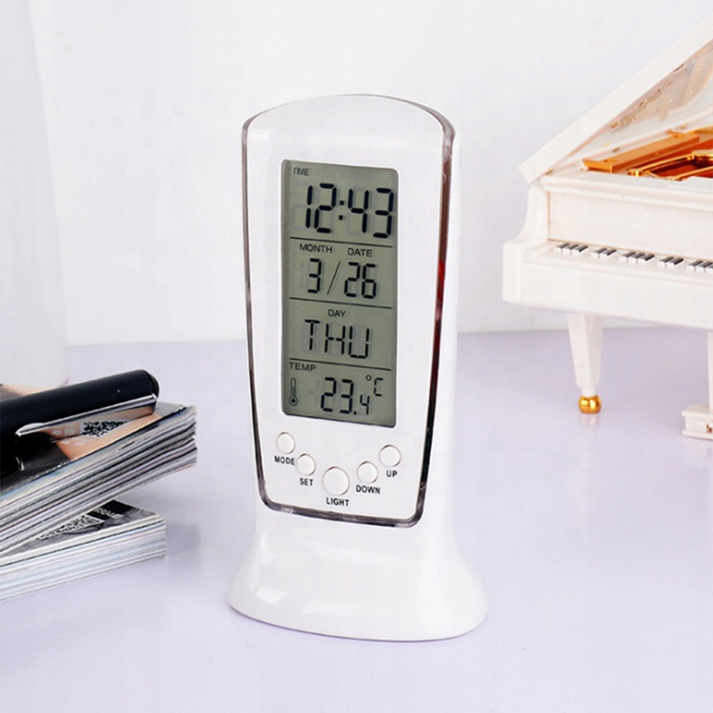 STACJA POGODY TERMOMETR BUDZIK ELEKTRONICZNY LED Komunikacja bezprzewodowa