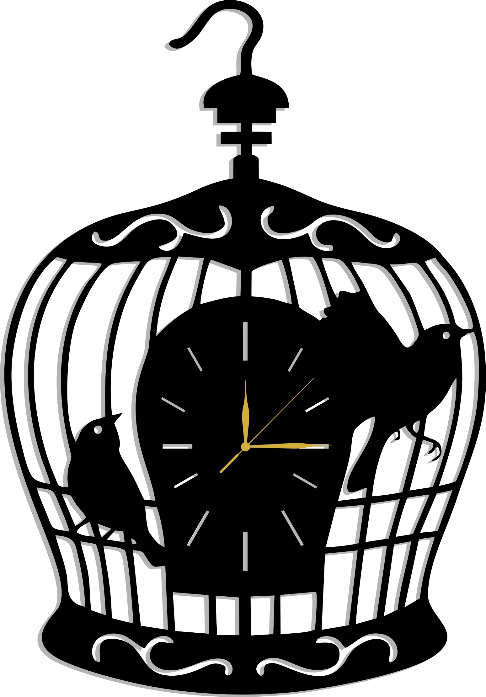 Nástěnné Hodiny Klec 70 CM XXL! 17 Barev!