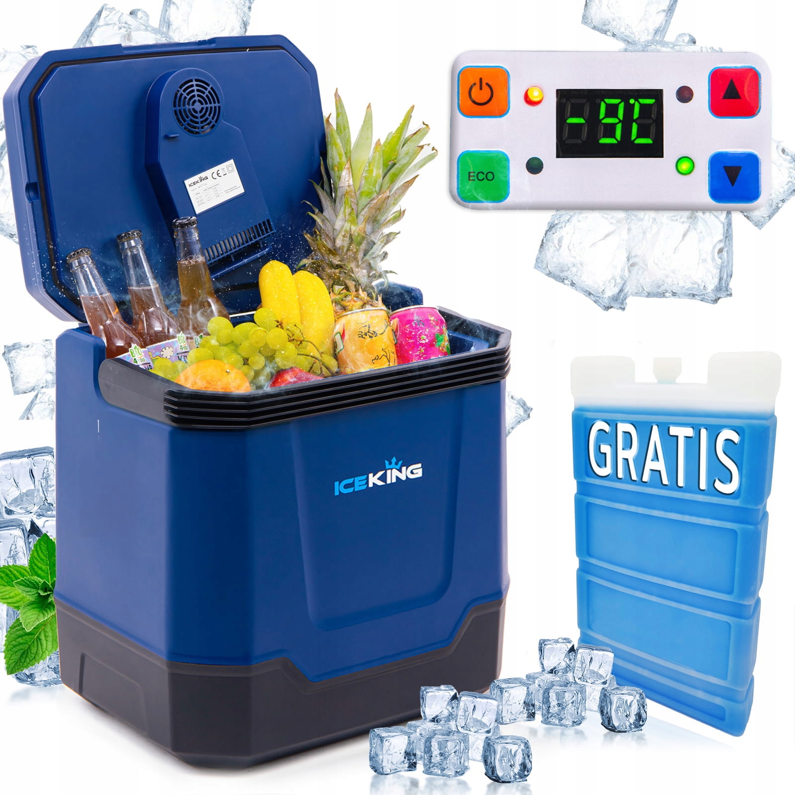 Turistická Chladnička 35L S Funkcí Ohřevu 12V Usb Bluetooth Reproduktor +dárek