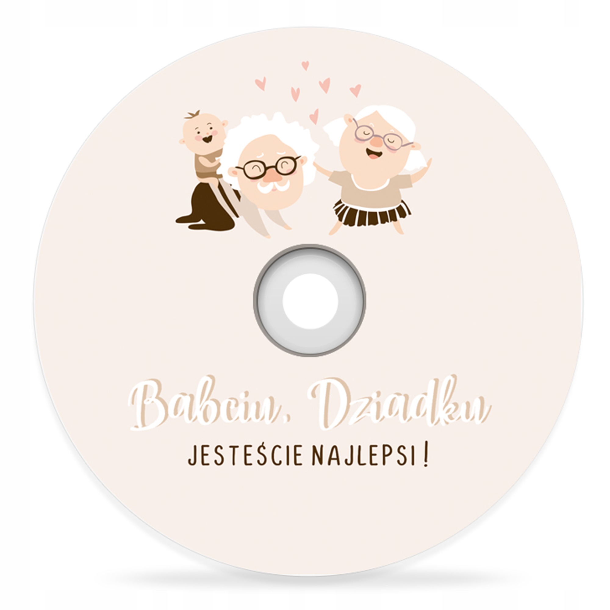 

Płyta DVD z nadrukiem Babciu, Dziadku! Prezent