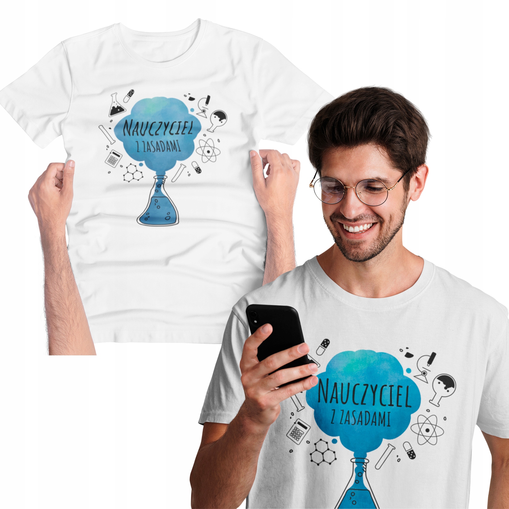 

Koszulka Męska Tshirt Nauczyciel Z Zasadami Nadruk
