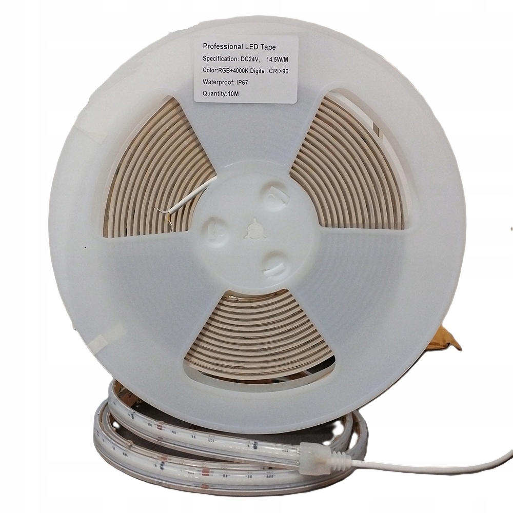 10m Taśma Led Cob Rgbw WS2814F SK6812 24V 16W Neutralna Cyfrowa IP67