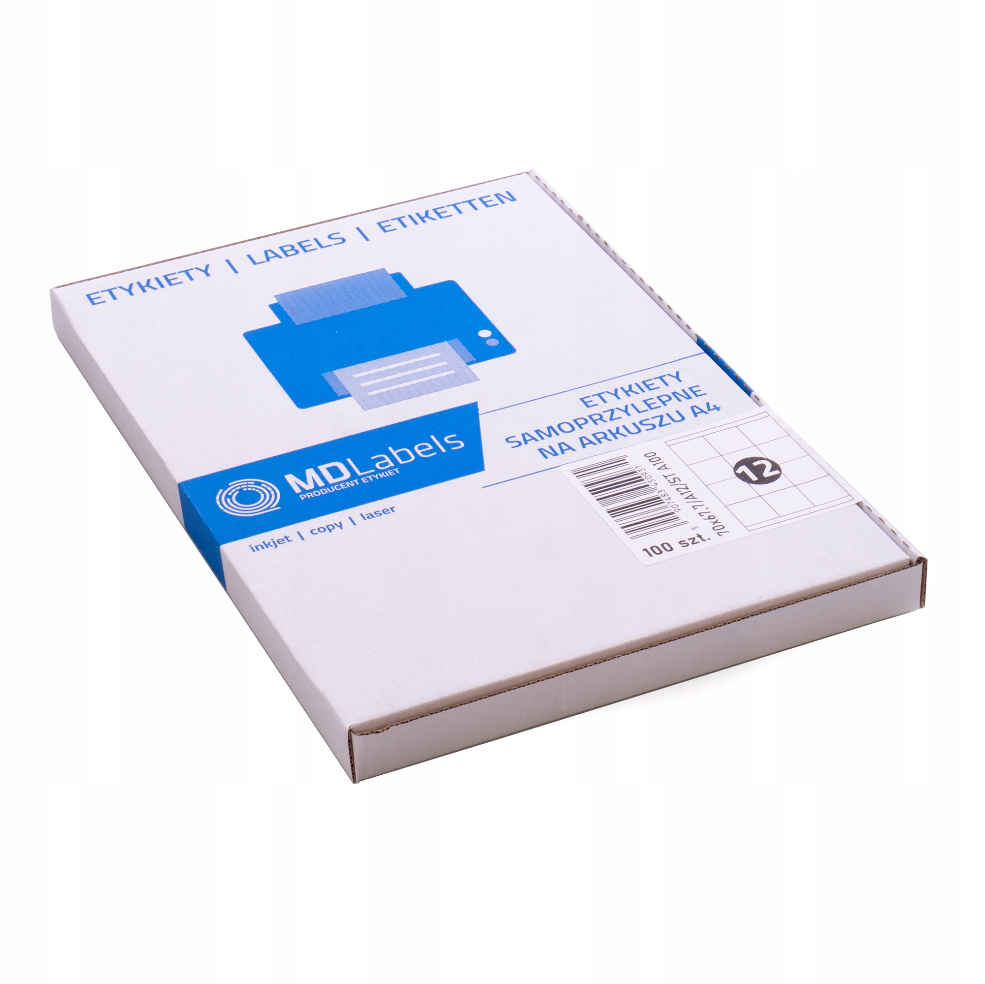 

Etykiety naklejki samoprzylepne A4 70x67,7 100 ark