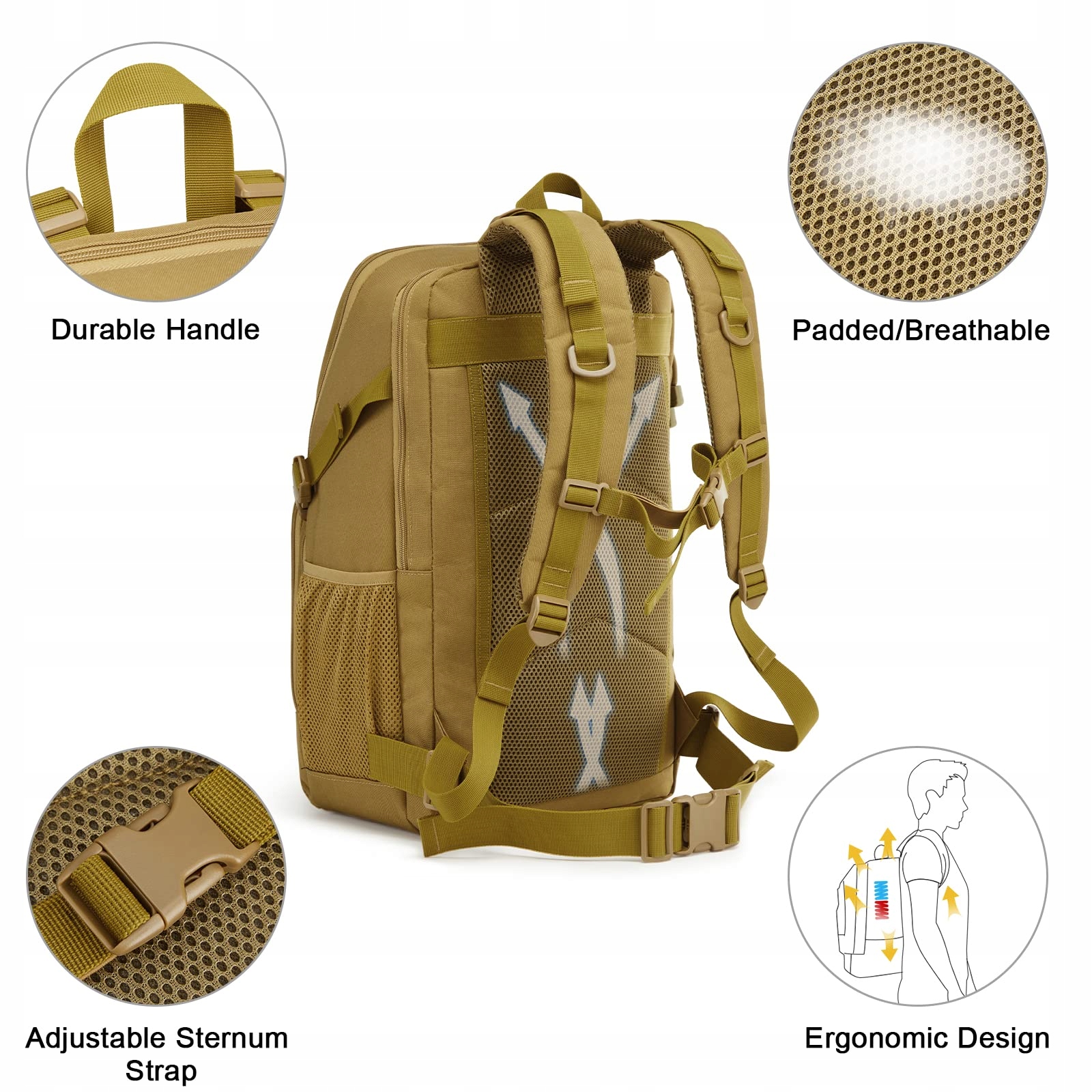 G4FREE Plecak Taktyczny 35L Wojskowy Molle Na Wędrówki Camping Trekking — miniatura 3