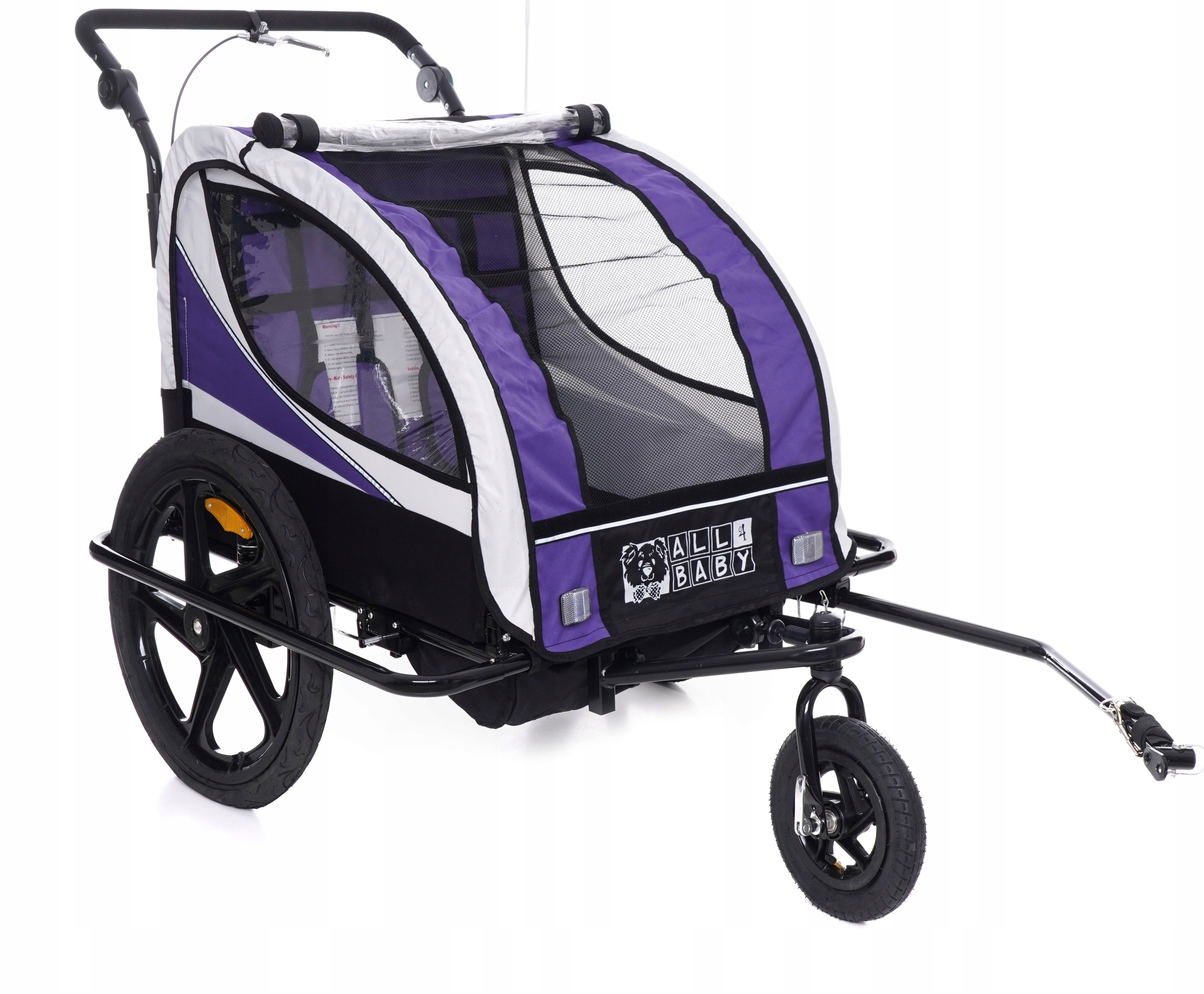 PRZYCZEPA DO ROWERU JOGGER ALL4BABY 2w1 5 KOLORÓW KOŁO 360