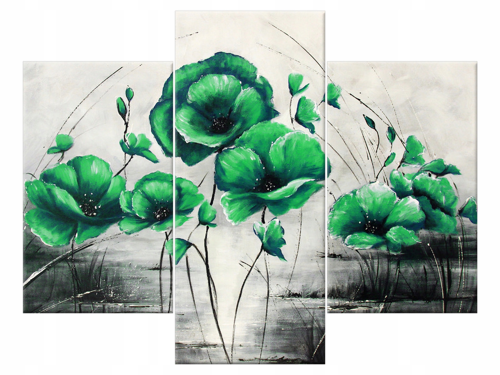 

Obraz 90x70 Vintage Retro Limonkowe maki Płótno