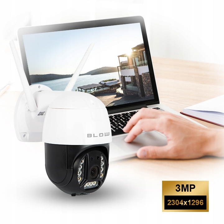 Kamera OBROTOWA ZEWNĘTRZNA 4G ZOOM PTZ BLOW na kartę SIM GSM LTE 3MPx SMART Marka Blow