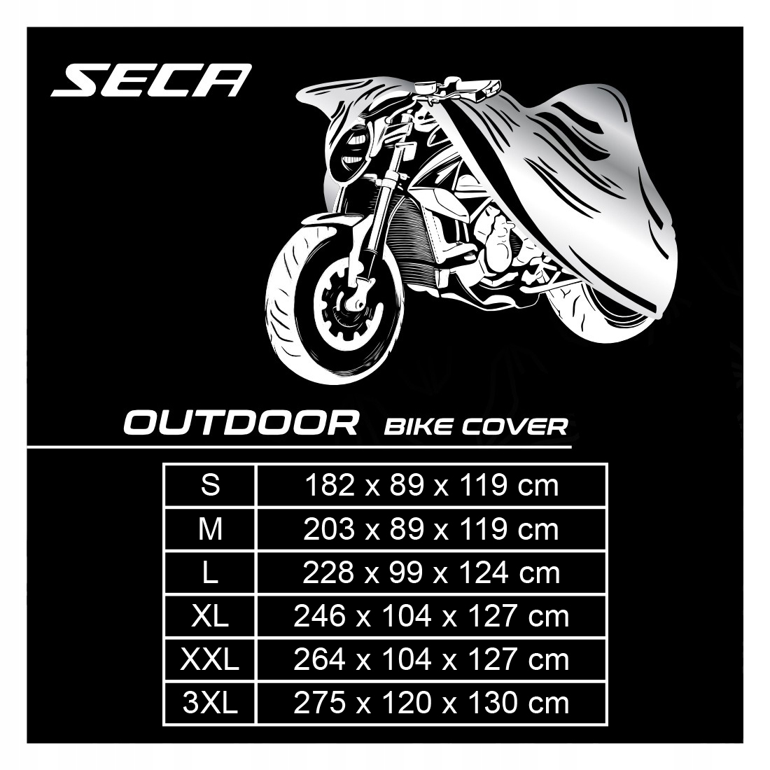 POKROWIEC MOTOCYKLOWY OCHRONNY SECA OUTDOOR L Rozmiar L