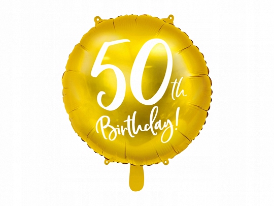 

Balon foliowy Złoty na 50 Urodziny!