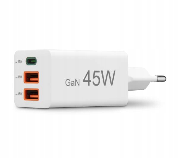 Ładowarka sieciowa uniwersalna Hama mini 45W GaN Qc Biała