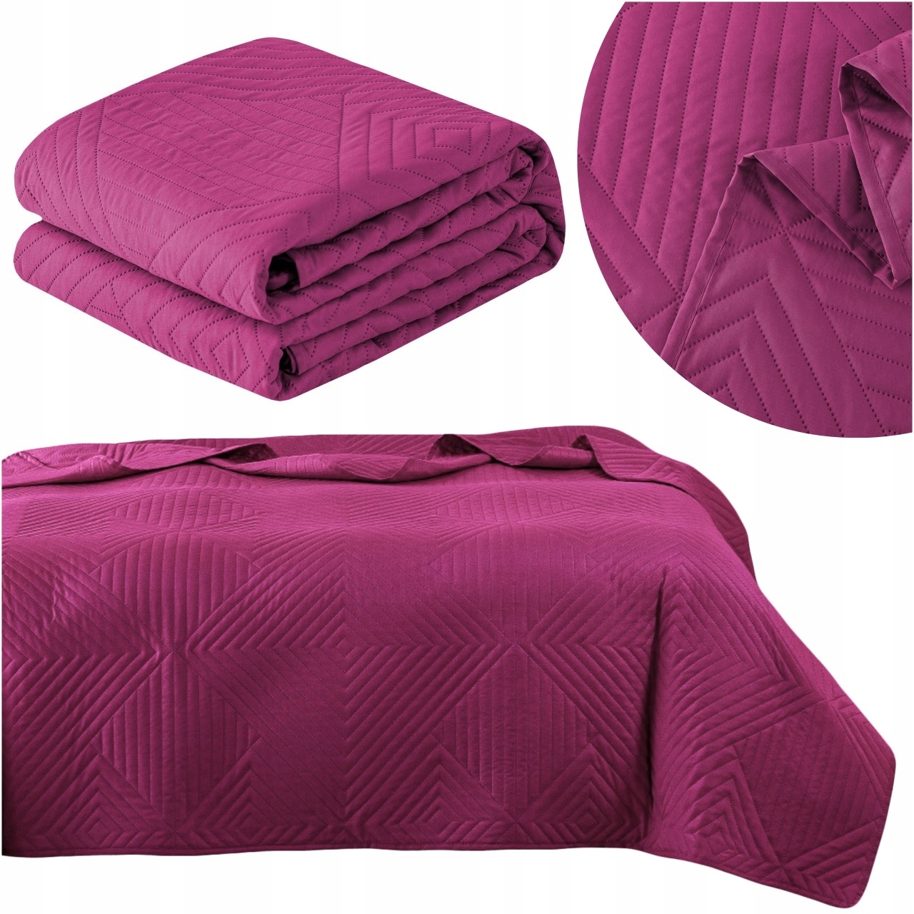 Přehoz na postel 220x240 Prošívaný z mikrovlákna Kapa Zeynep růžová