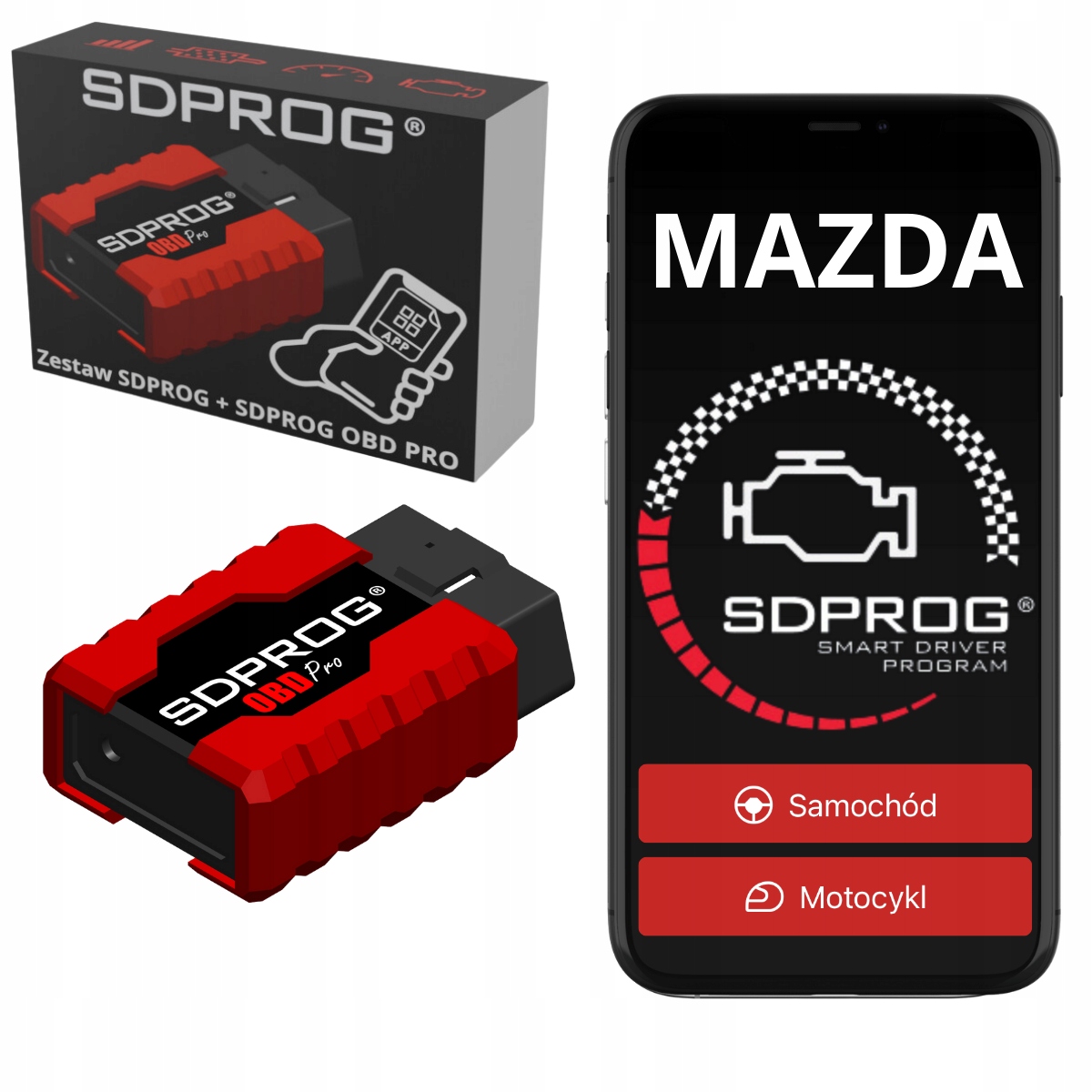 Mazda Sdprog diagnostický set OBD2 Dpf program rozhranie Android iOS