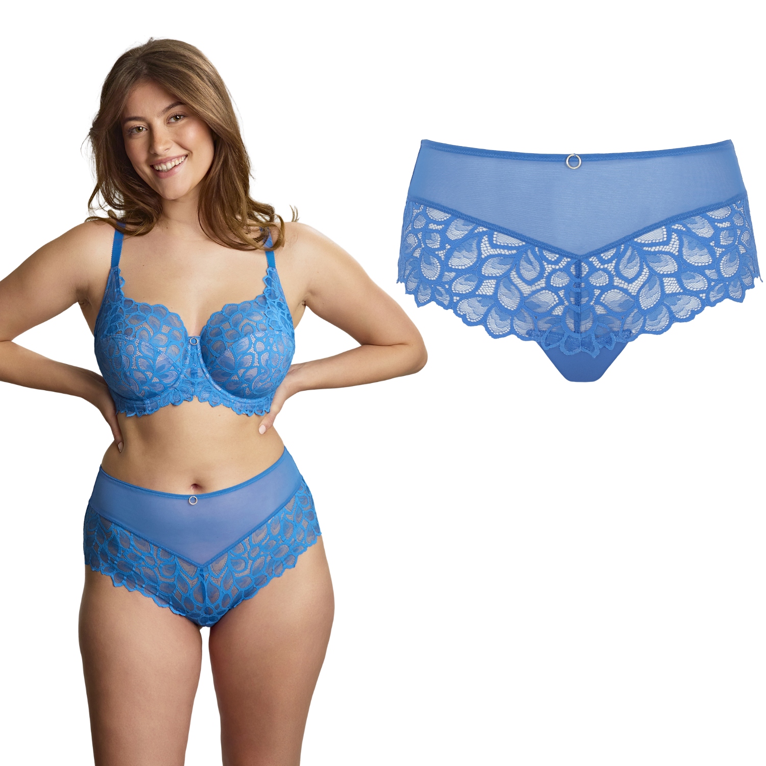 Panache Allure Deep Brief Azure Blue kalhotky L