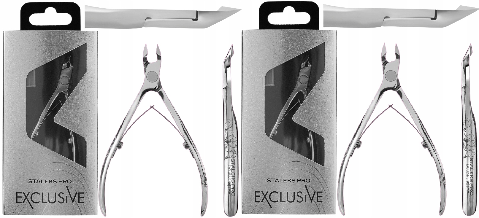 2 kusy Profesionální kleště na kůži Exclusive 20 5 mm Magnolie Staleks