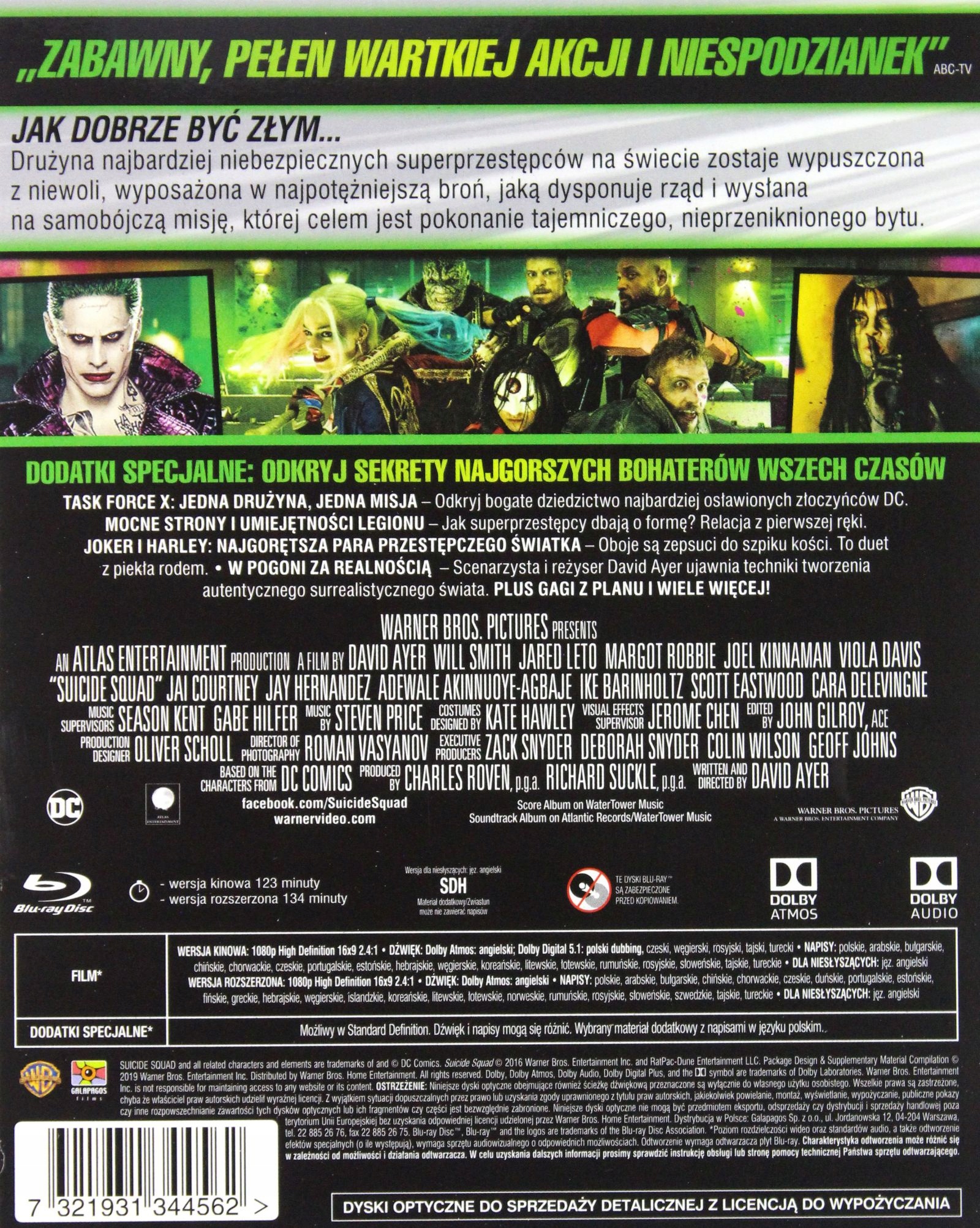 LEGION SAMOBÓJCÓW (EXTENDED CUT) (KOLEKCJA DC) (2XBLU-RAY) Stan opakowania oryginalne