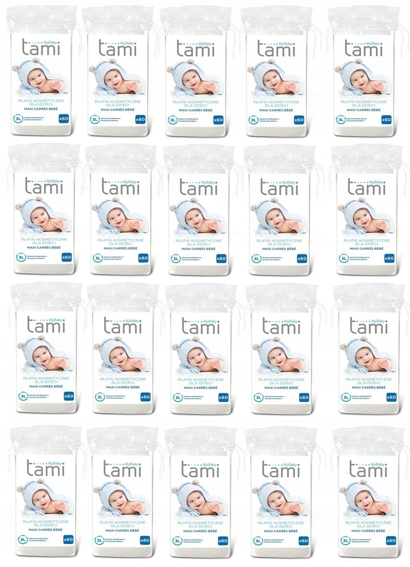

Tami Płatki Kosmetyczne Niemowląt 20x60szt 1200szt