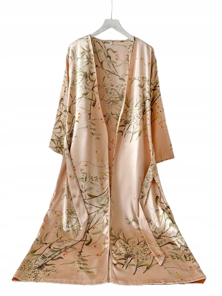 Dlouhý Saténový Župan Zlatý Saténový Župan XL