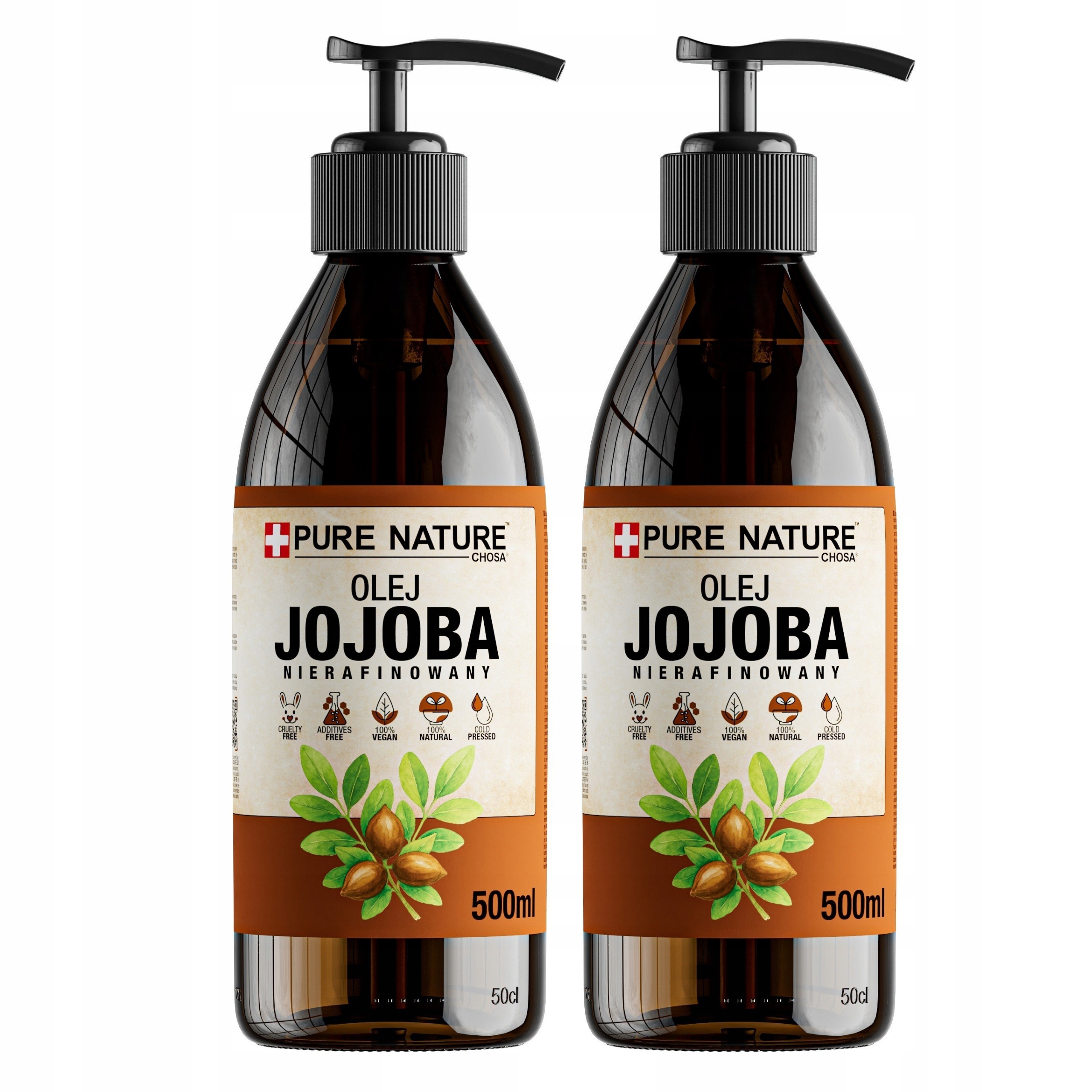 Jojobový Olej Přírodní Lisovaný Za Studena Nerafinovaný 2x 500 ml Pumpička