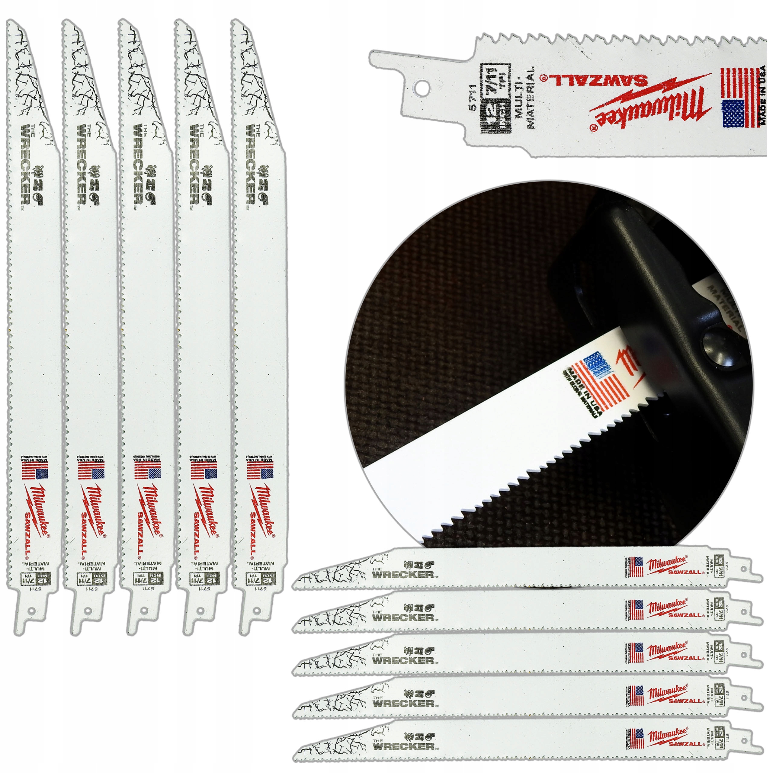 Pilový List na dřevo a kov pro šavlové pily 300 mm, sada 10 Ks