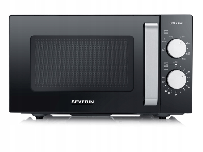 Mikrovlnná trouba Severin, Mw 7762, keramické dno, 9 stupňů výkonu, gril, 2