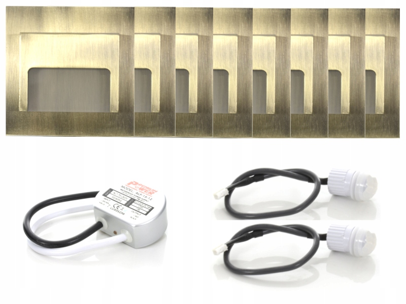 Sada bodového schodišťového osvětlení 8x senzory