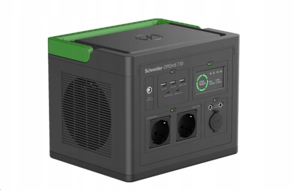 Schneider OffGrid Portable Power Station 730, 738Wh Lithium-ion, 2 Schuko…
