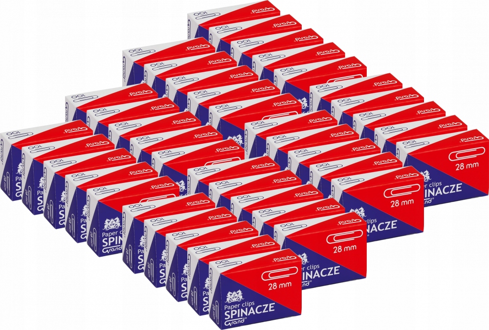 

Spinacz Grand okrągły 28mm 100szt srebrny x 40